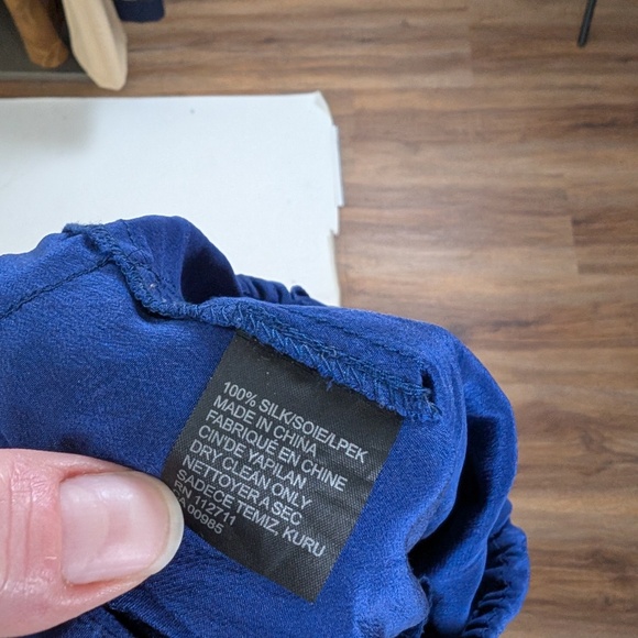 Jay Godfrey Silk Navy Jumpsuit Strapless Sleeveless Wide Leg Navy Long Onepiece - Picture 5 of 14